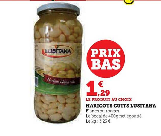 haricots cuits lusitana