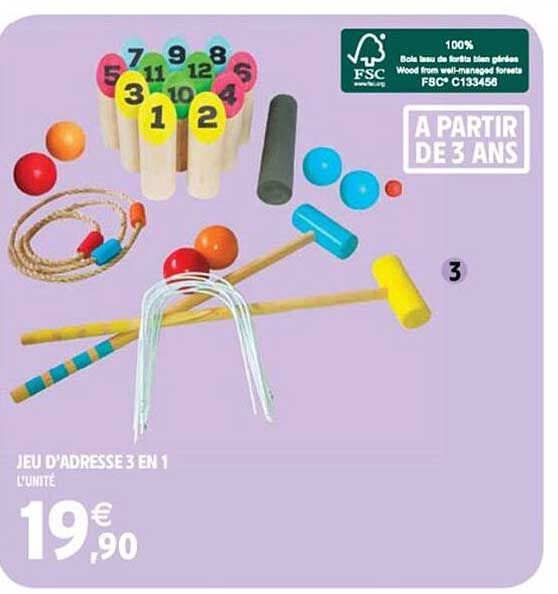 jeu d'adresse 3 en 1