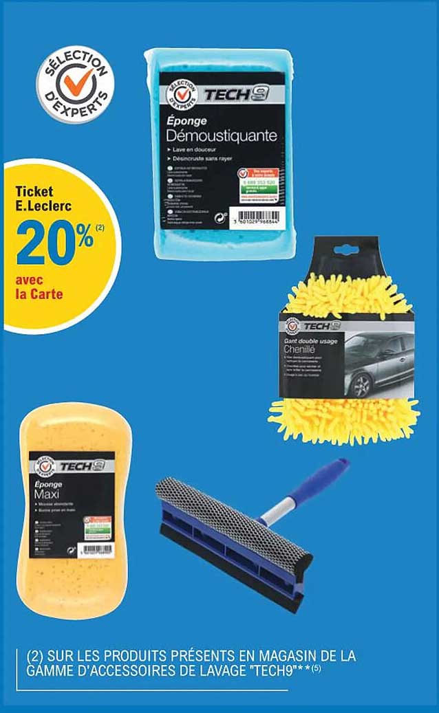 la gamme d'accessoires de lavage "tech9"