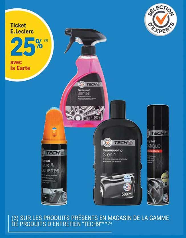 la gamme de produits d'entretien "tech9"