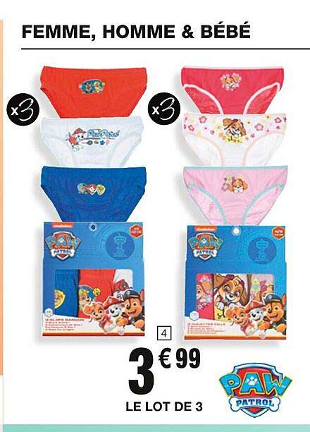le lot de 3 paw patrol