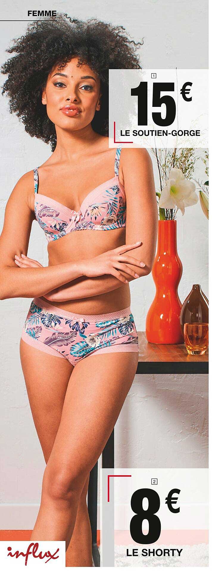 le soutien-gorge, le shorty influx