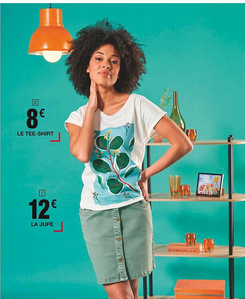 le tee-shirt, la jupe