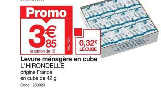 levure ménagère en cube l'hirondelle