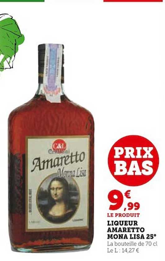 liqueur amaretto mona lisa 25°