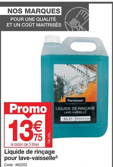 liquide de rinçage pour lave-vaisselle
