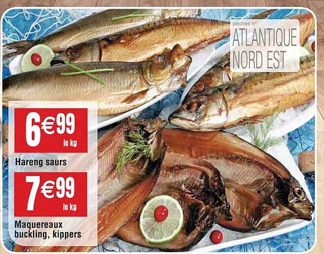 Maquereaux Buckling, Kippers Hareng Saurs