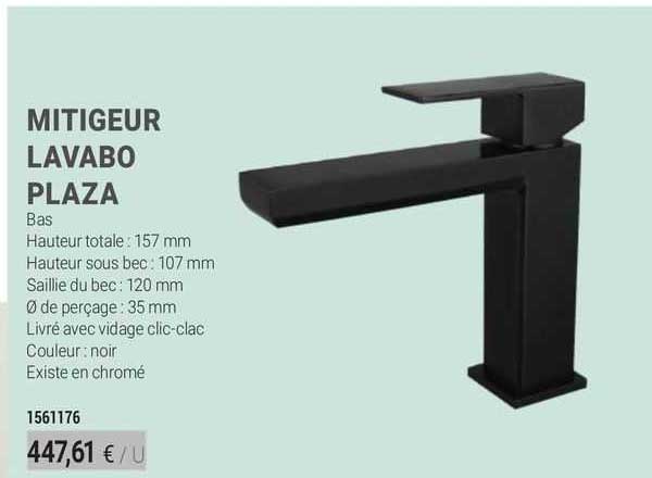 mitigeur lavabo plaza