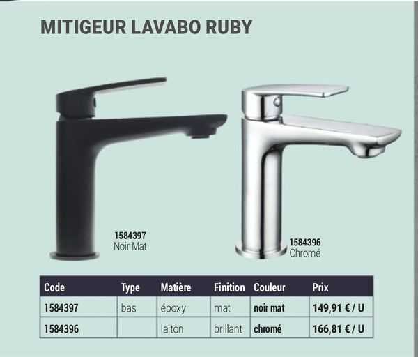 mitigeur lavabo ruby