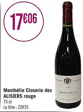 monthélie closerie des alisiers rouge