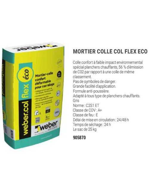 mortier colle col flex eco