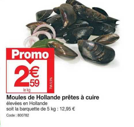 moules de hollande prêtes à cuire