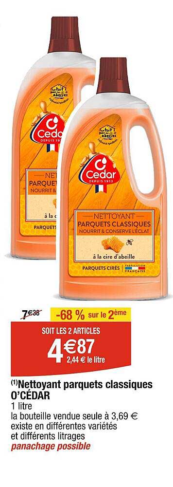 nettoyant parquets classiques o'cédar