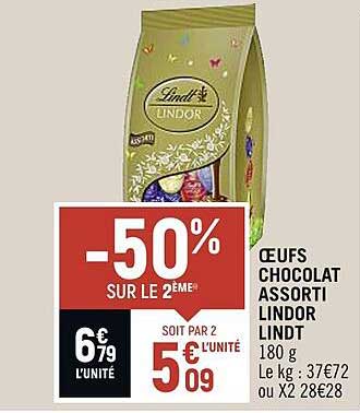 œufs chocolat assorti lindor lindt