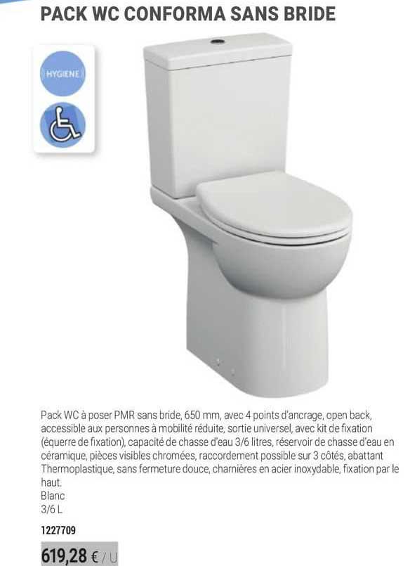 pack wc conforma sans bride