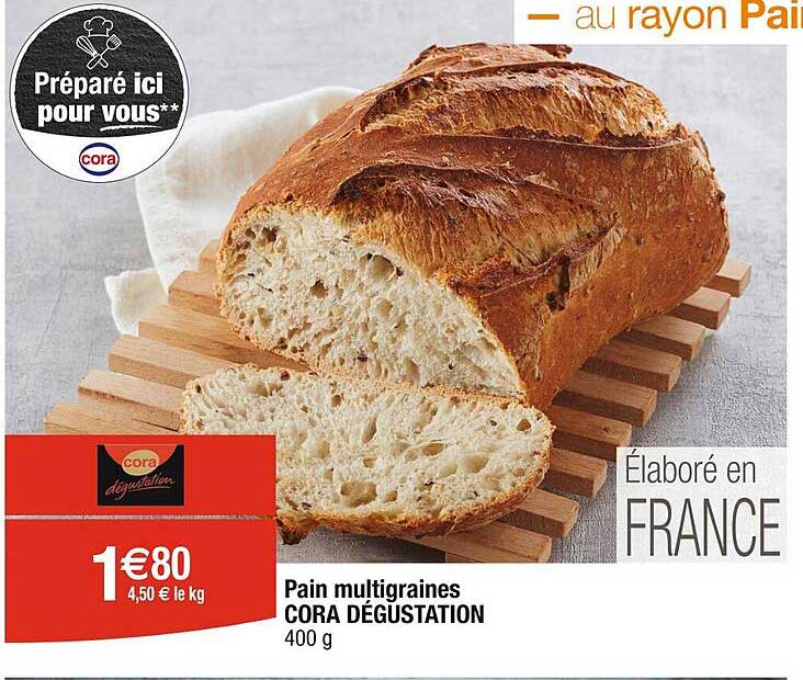 Pain Multigraines Cora Dégustation