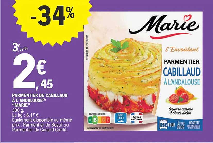 Parmentier De Cabillaud à L'andalouse "marie"