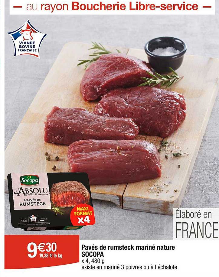 Pavés De Rumsteck Mariné Nature Socopa