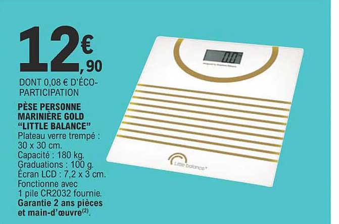 pèse personne marinière gold "little balance"