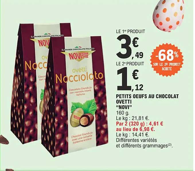 Petits Oeufs Au Chocolat Ovetti "novi"