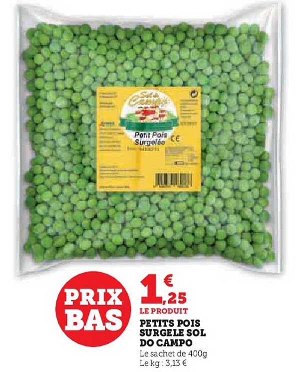 petits pois surgelé sol do campo