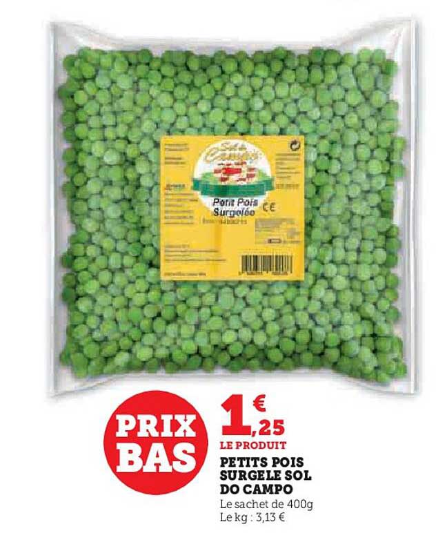 petits pois  surgelé sol do campo