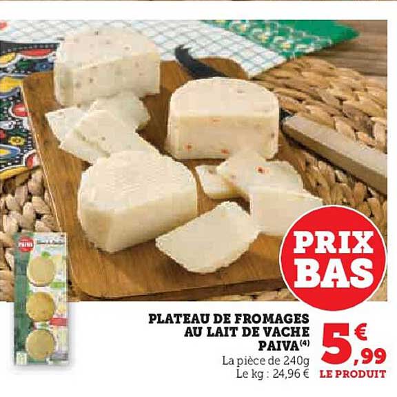 Plateau De Fromages Au Lait De Vache Paiva
