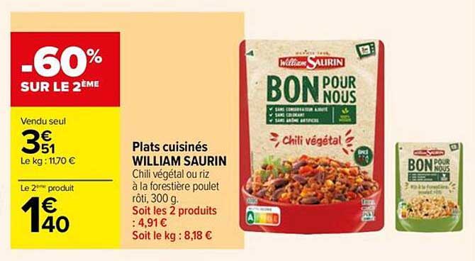 plats cuisinés william saurin