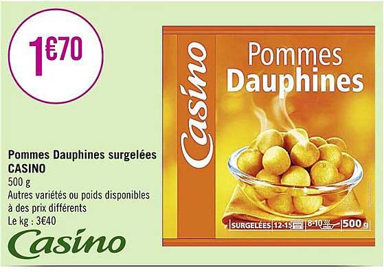 Pommes Dauphines Surgelées Casino