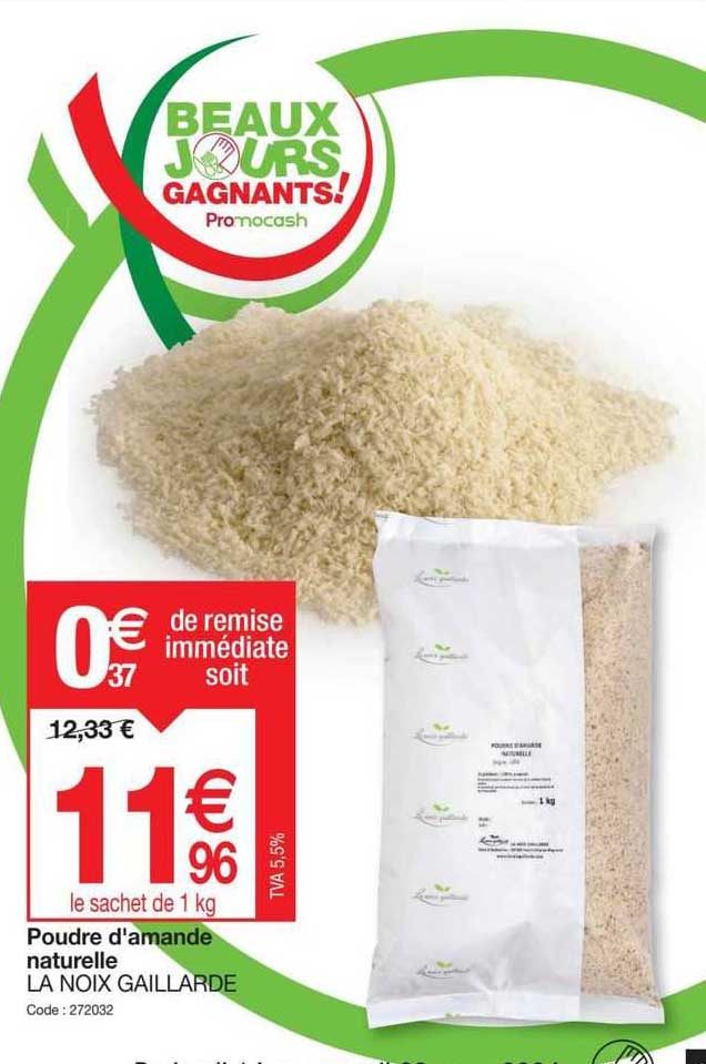 poudre d'amande naturelle la noix gaillarde