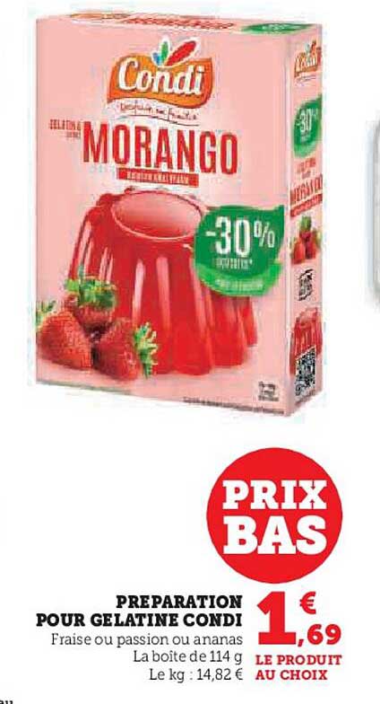 préparation pour gélatine condi