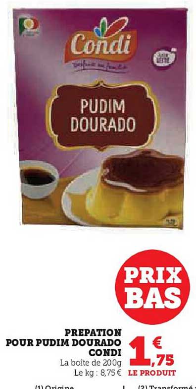 préparation pour pudim dourado condi