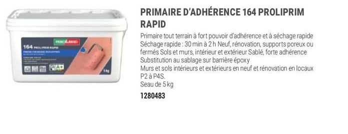 Primaire D'adhérence 164 Proliprim Rapid