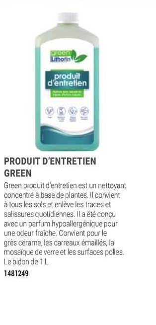 produit d'entretien green