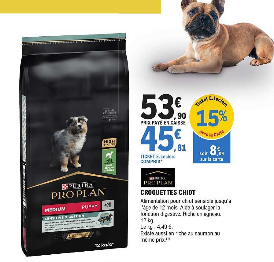 purina proplan croquettes chiot
