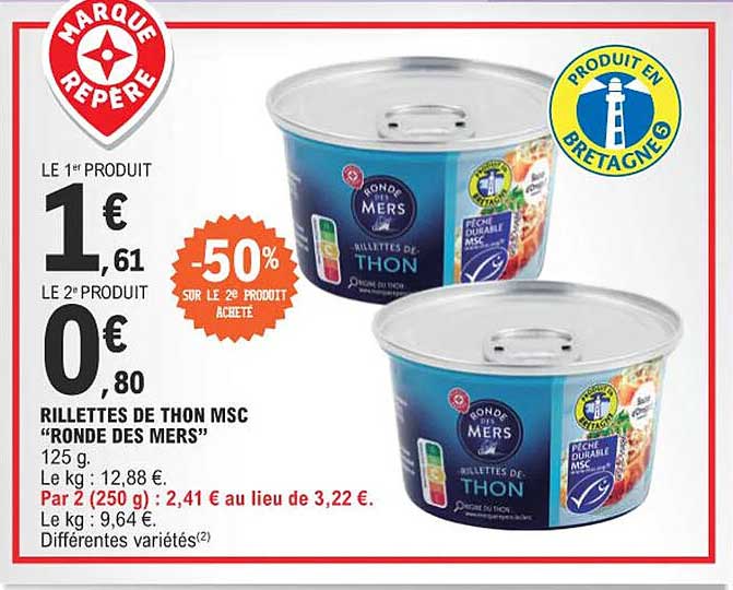 rillettes de thon msc "ronde des mers"