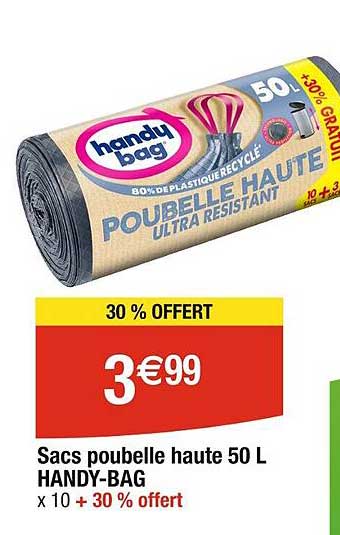 sacs poubelle haute 50 l handy-bag