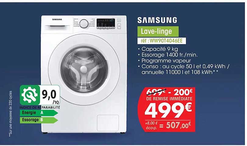 samsung lave-linge