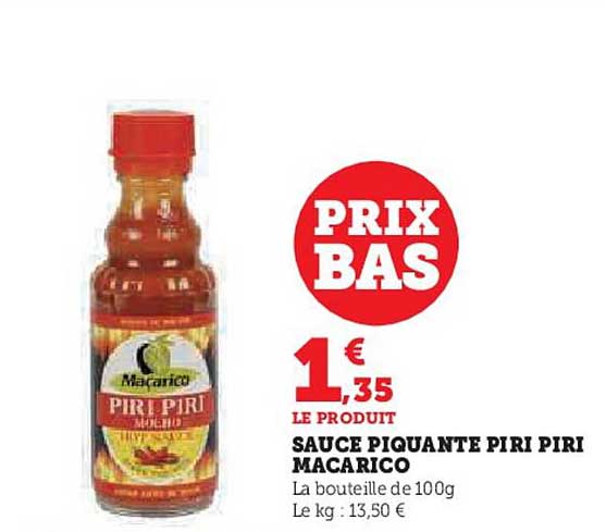 sauce piquante piri piri macarico