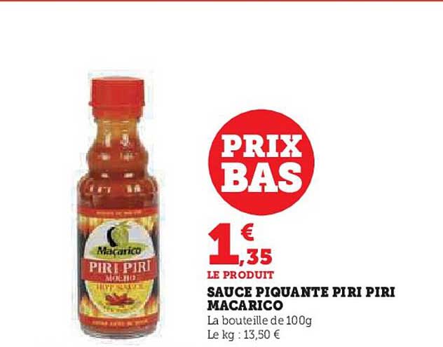 sauce piquante piri piri macarico