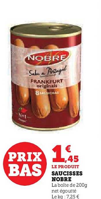 saucisses nobre