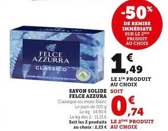 savon solide felce azzura
