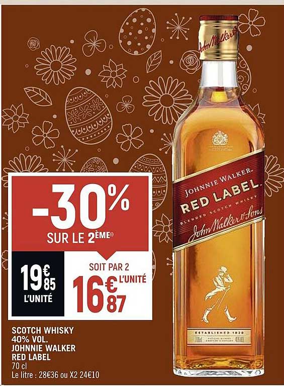 scotch whisky 40% vol. johnnie walker red label