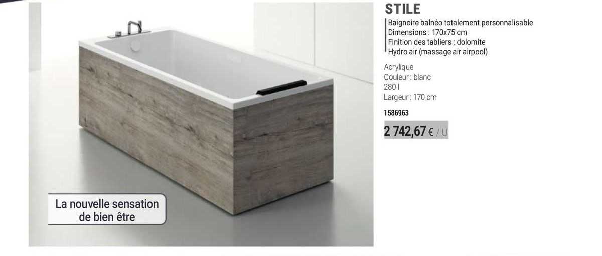 stile baignoire balnéo