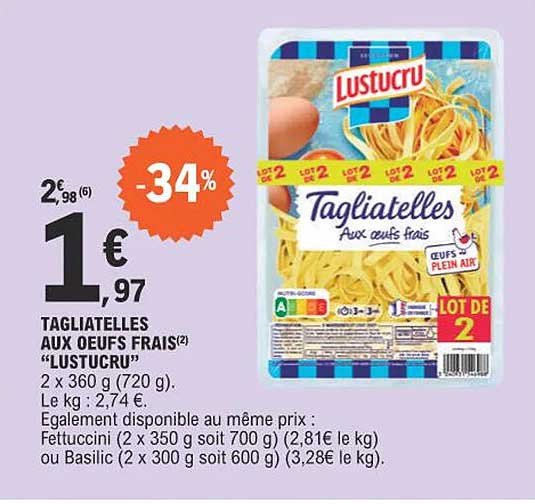 Tagliatelles Aux Oeufs Frais "lustucru"