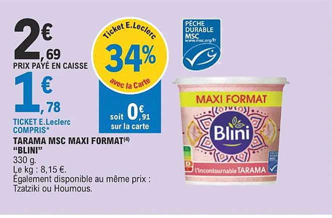 tarama msc maxi format "blini"