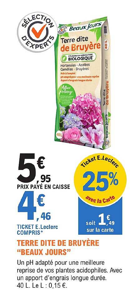 terre dite de bruyère "beaux jours"