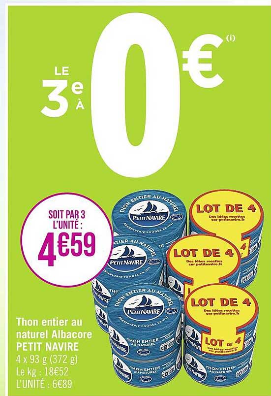 thon entier au naturale albacore petit navire