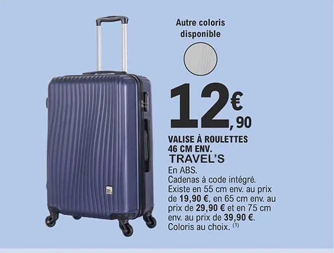 valise à roulettes 46 cm env. travel's