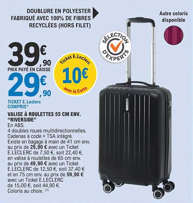 valise à roulettes 55 cm env. "riverside"